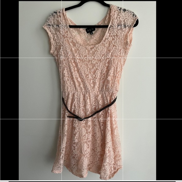 Blush lace skater dress - Picture 1 of 3